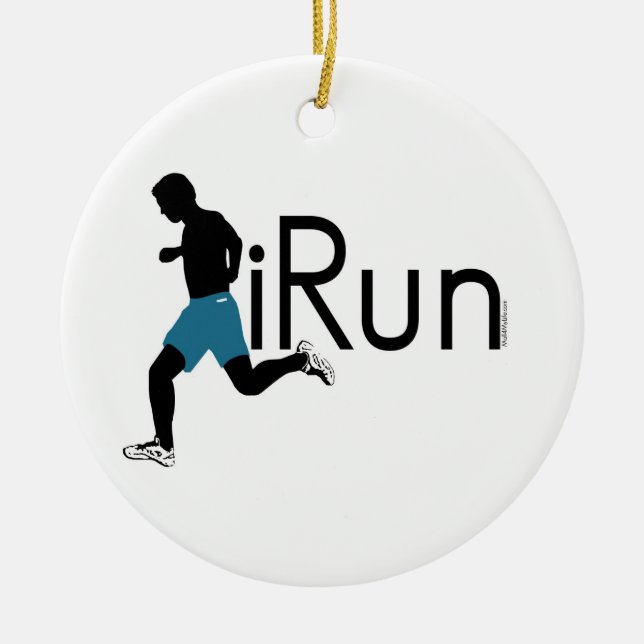 iRun Ceramic Ornament (Front)