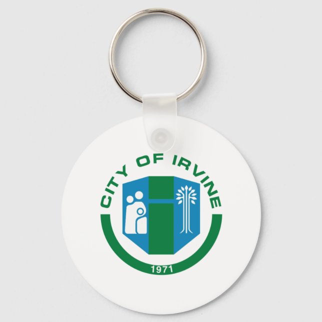 Irvine (California) City flag Keychain (Front)
