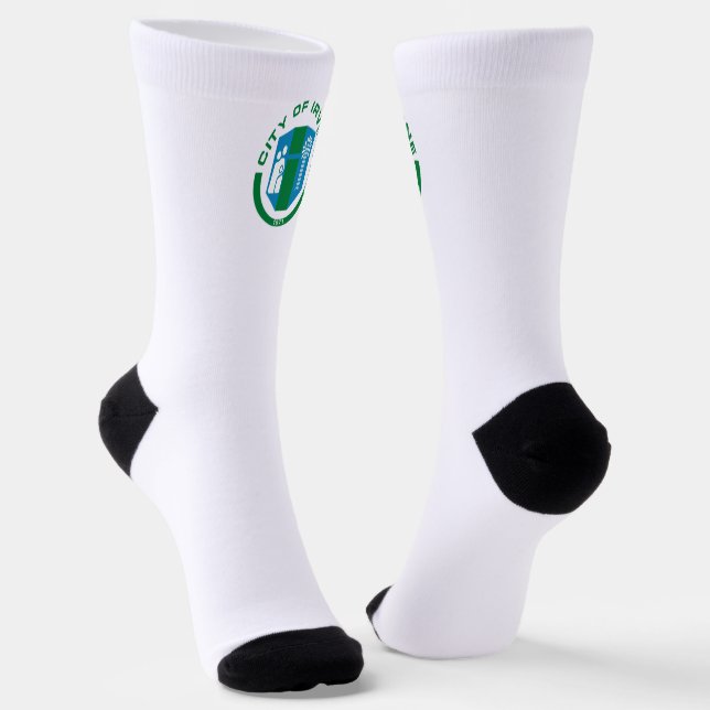 Irvine (California) city flag Socks (Angled)