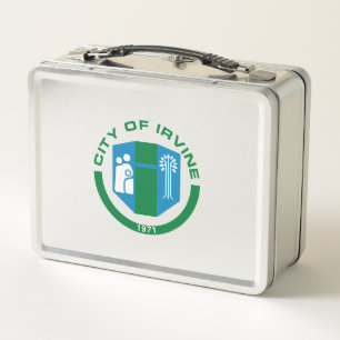 Irvine city flag metal lunch box