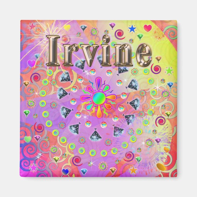 Irvine Lucky Golden Magnet (Front)