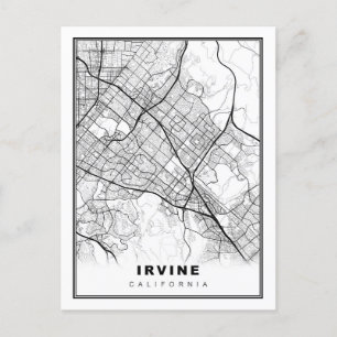 Irvine Map Holiday Postcard