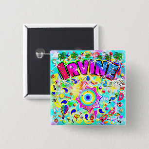 Irvine Mystic Dance 2 Inch Square Button