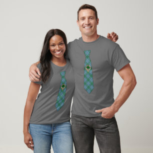 Irvine Scottish Clan Badge & Tartan Necktie T-Shirt