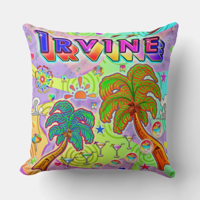 Irvine Vacation Target Pillow (Front)