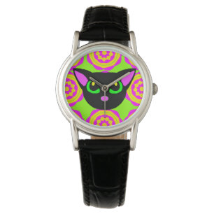 Irving Black Kitty Watch
