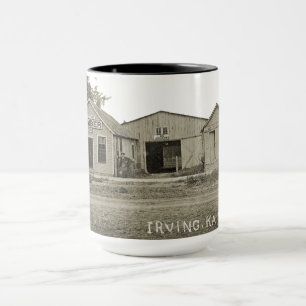 IRVING KANSAS LUMBER CO. PHOTO MARSHALL COUNTY KAN MUG
