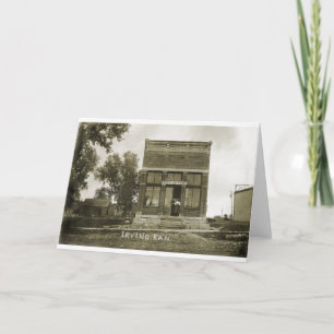 IRVING KANSAS POST OFFICE PHOTO MARSHALL COUNTY KS CARD