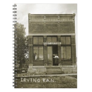 IRVING KANSAS POST OFFICE PHOTO MARSHALL COUNTY KS NOTEBOOK