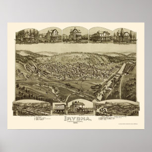 Irvona, Pa Panoramic Map - 1895 Poster
