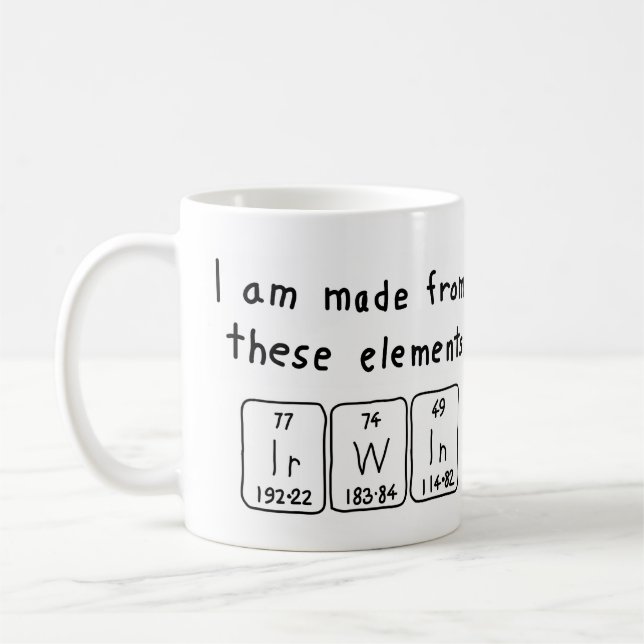 Irwin periodic table name mug (Left)