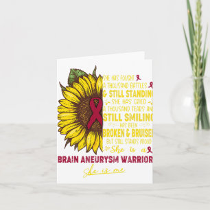 Is A Brain Aneurysm Warrior She Is Me  Card