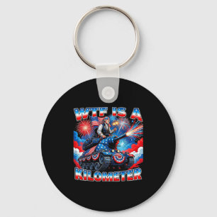Is a kilometre funny washington 4th july founding keychain