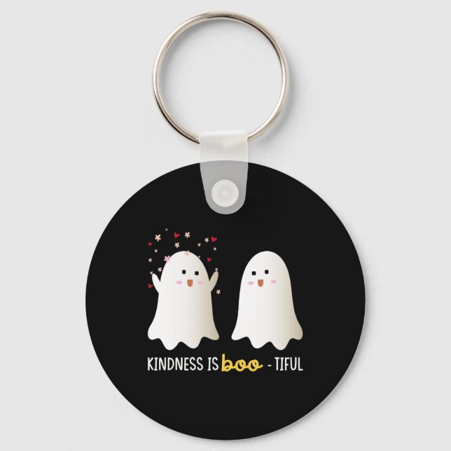 Is Boo-tiful Teacher Cute Ghost Bootiful Halloween Keychain (Front)