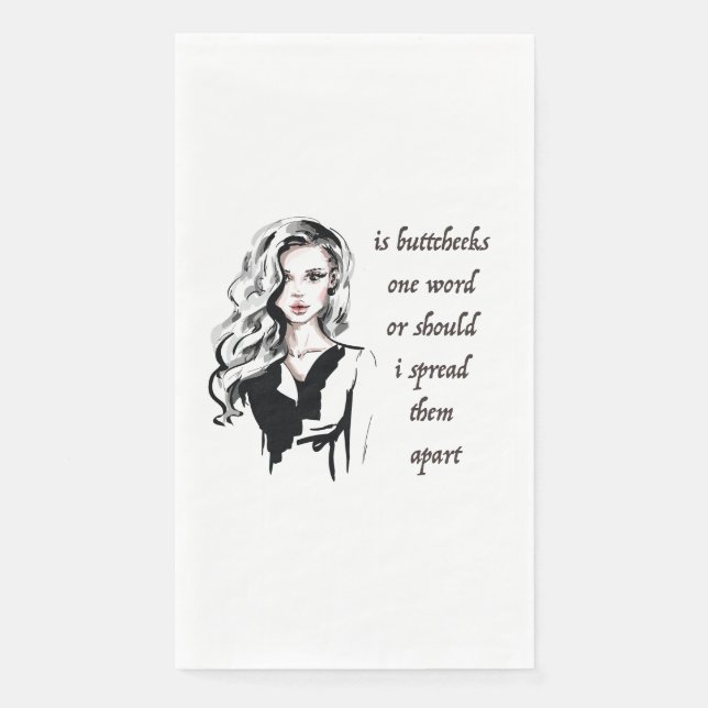 Is Buttcheeks one word Napkin (Front)