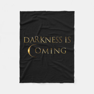 Is Coming 4-08-24 2024 Fun Total Solar Eclipse Fleece Blanket