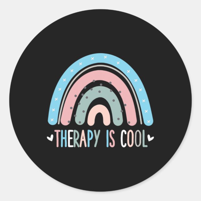 Is Cool Mental Health Awareness Therapist Self Car Classic Round Sticker (Front)