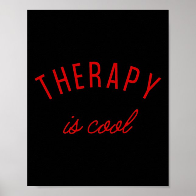 Is Cool Mental Health Problems Awareness Therapist Poster (Front)