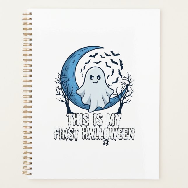 Is First Halloween Ghost Crescent Moon Bats_1 Planner (Front)