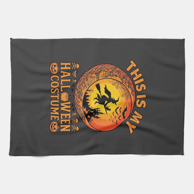 Is Halloween Costume Witch Castle Cauldron Kitchen Towel (Horizontal)