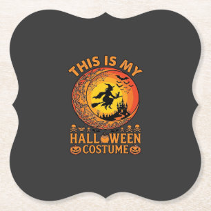 Is Halloween Costume Witch Castle Cauldron Paper Coaster