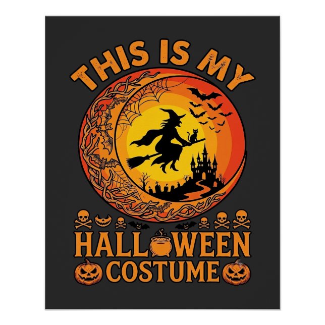 Is Halloween Costume Witch Castle Cauldron Poster (Front)