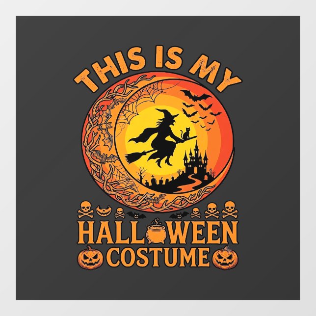 Is Halloween Costume Witch Castle Cauldron Window Cling (Sheet)