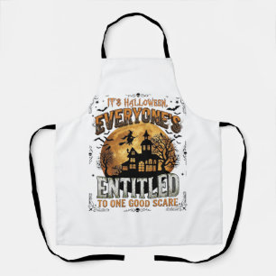 Is Human Costume French Bulldog Pumpkin Halloween_ Apron