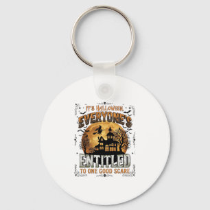 Is Human Costume French Bulldog Pumpkin Halloween_ Keychain