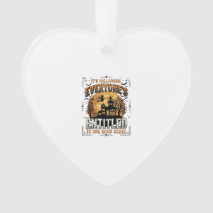 Is Human Costume French Bulldog Pumpkin Halloween_ Ornament