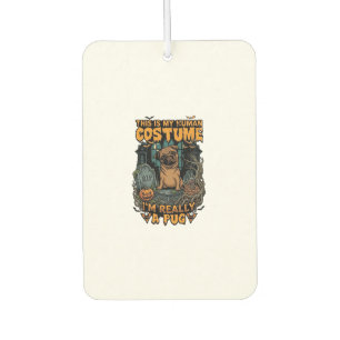 Is Human Costume Pug Halloween Pumpkin Tombstone_1 Air Freshener