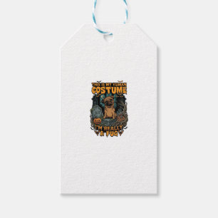Is Human Costume Pug Halloween Pumpkin Tombstone_1 Gift Tags