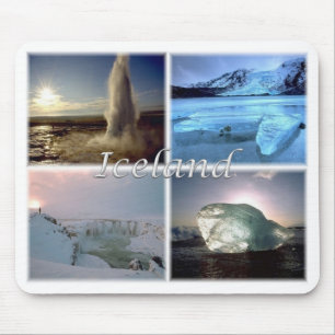 IS Iceland - Jokulsarlon - Gullfoss - Mouse Pad