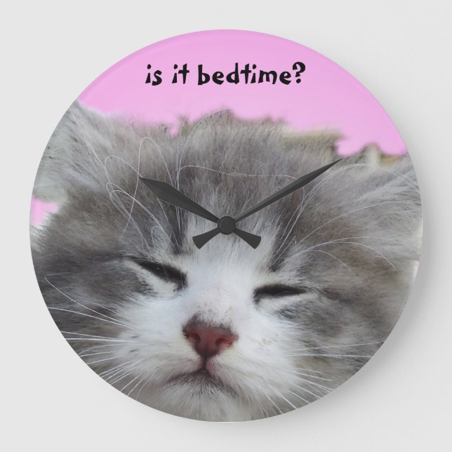 Is it bedtime? large clock (Front)