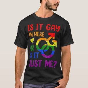 Is It Gay In Here Or Is It Just Me LGBTQ Pride Mon T-Shirt