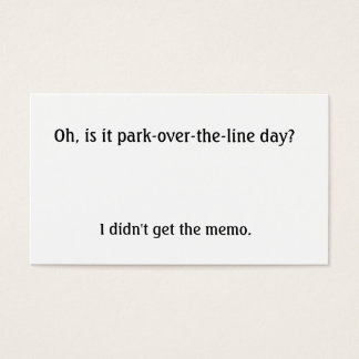 Is it park over the line day?