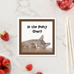 Is It Really Monday? Funny Abyssinian Cat Meme Napkin