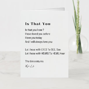 Is it you i see love poem poetry foil greeting card
