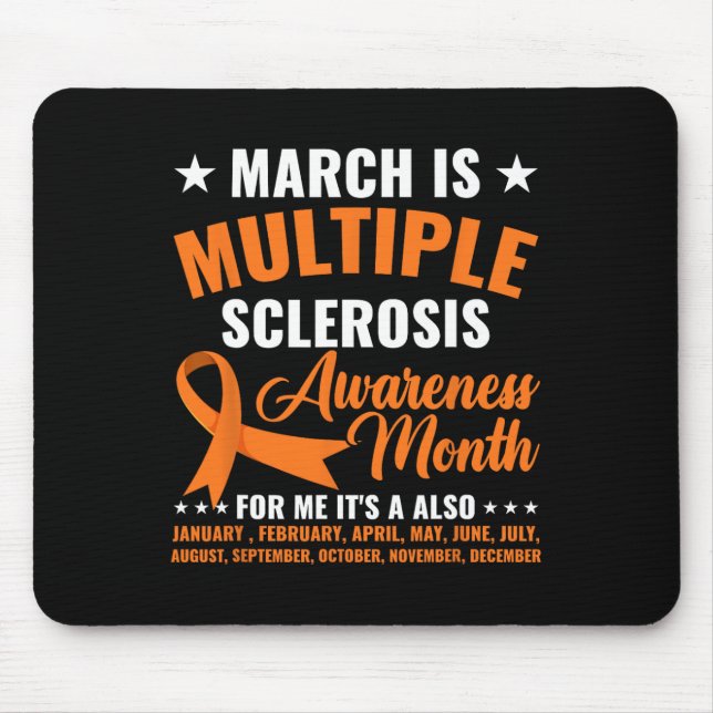 Is Multiple Sclerosis Awareness Month Ms Warrior  Mouse Pad (Front)