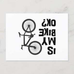 Is My Bike OK Funny Mountain BikeIs My Bike OK Fun Holiday Postcard