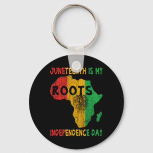 Is My Independence Day African Roots Freedom Men Keychain