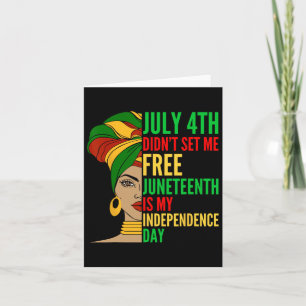 Is My Independence Day Black History Civil Rights Card