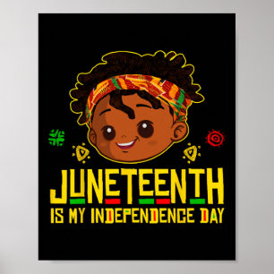 Is My Independence Day Black Kids Boys Toddler  Poster