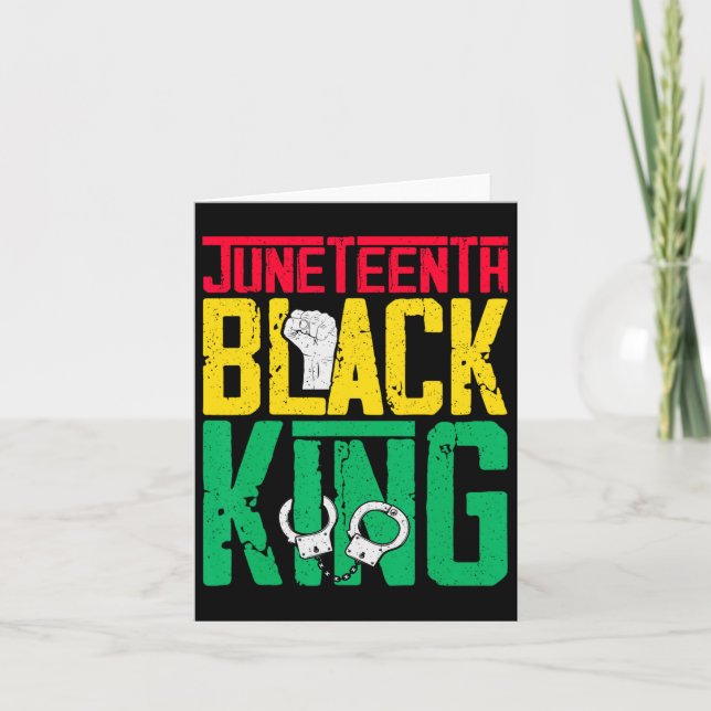 Is My Independence Day Black King Fathers Day  Card (Front)