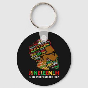 Is My Independence Day Black King Father's Day Keychain
