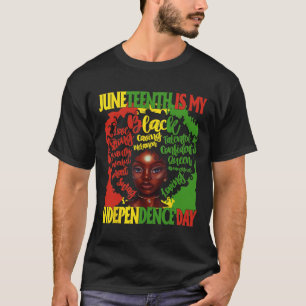 Is My Independence Day Black Queen Women Girls  T-Shirt