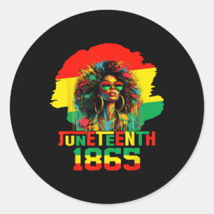 Is My Independence Day Black Women Freedom 1865 1 Classic Round Sticker