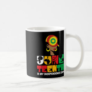 Is My Independence Day Black Women Hat Of Freedom Coffee Mug