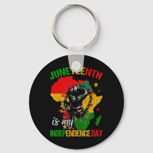 Is My Independence Day Free Ish Black Mens Womens Keychain