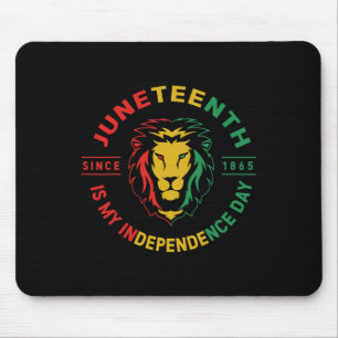 Is My Independence Day Lion African American Flag Mouse Pad
